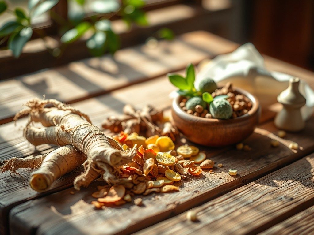 Image of various herbal ingredients